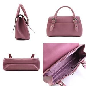 Salvatore Ferragamo handbag leather silver purple Gancini